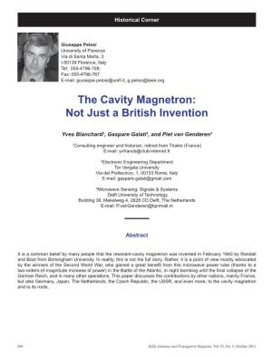 The Cavity Magnetron: Not Just a British Invention