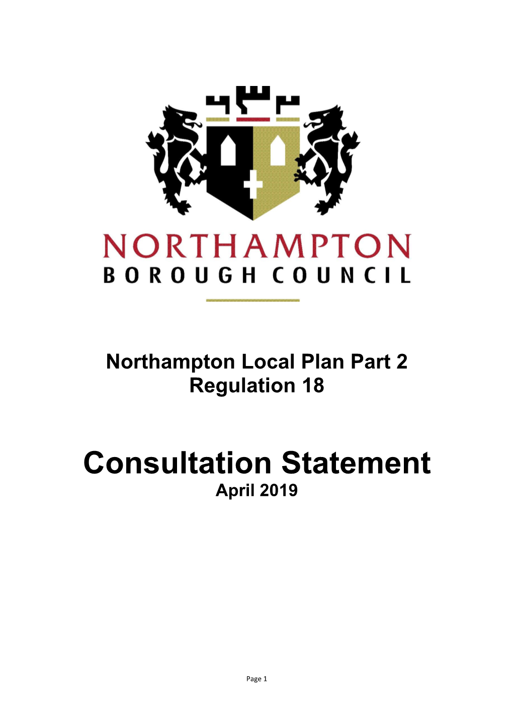 Consultation Statement April 2019