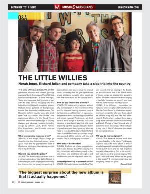 The Little Willies Norah Jones, Richard Julian and Company Take a Side Trip Into the Country