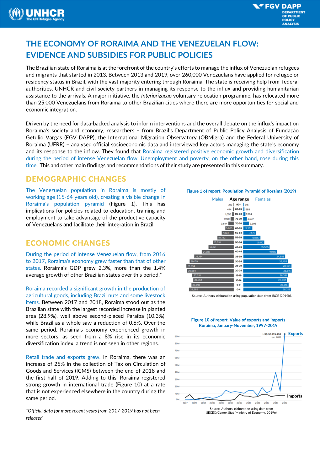 The Economy of Roraima and the Venezuelan Flow: Evidence and Subsidies for Public Policies