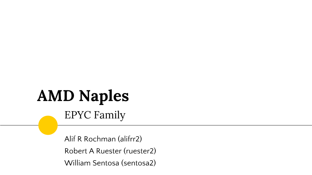 AMD Naples EPYC Family