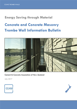 Concrete and Concrete Masonry Trombe Walls