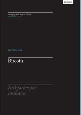 Bitcoin | Emerging Risk Report | June 2015