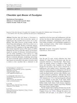 Chocolate Spot Disease of Eucalyptus