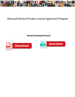 Microsoft Service Provider License Agreement Program
