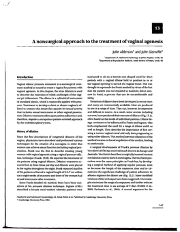 A Nonsurgical Approach to the Treatment of Vaginal Agenesis