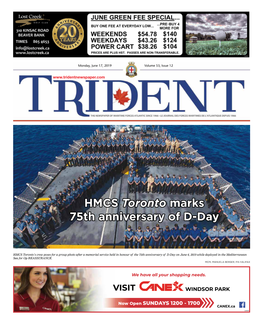 HMCS Toronto Marks 75Th Anniversary of D-Day