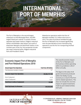 International Port of Memphis Economic Impact