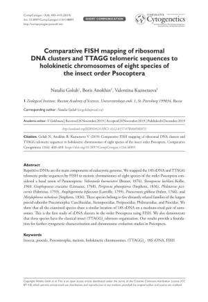Comparative FISH Mapping of Ribosomal DNA Clusters and TTAGG