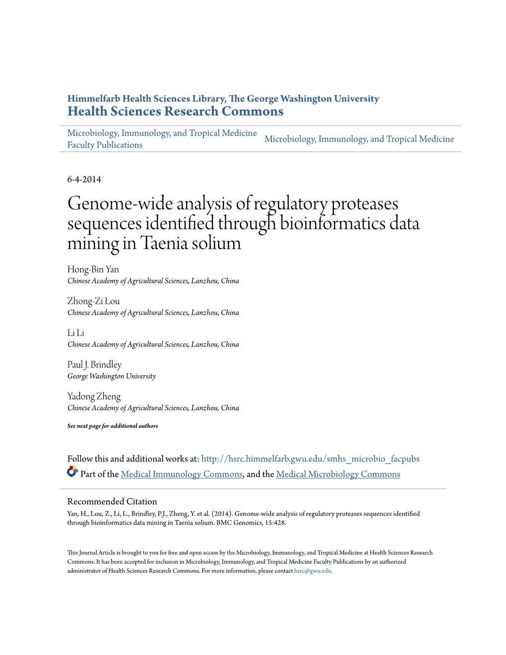 Genome-Wide Analysis of Regulatory Proteases Sequences Identified