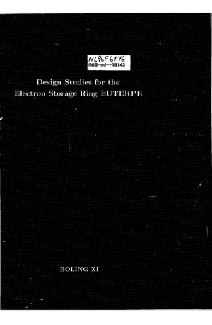 Design Studies for the Electron Storage Ring EUTERPE