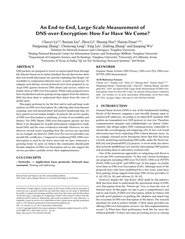 An End-To-End, Large-Scale Measurement of DNS-Over-Encryption: How Far Have We Come?