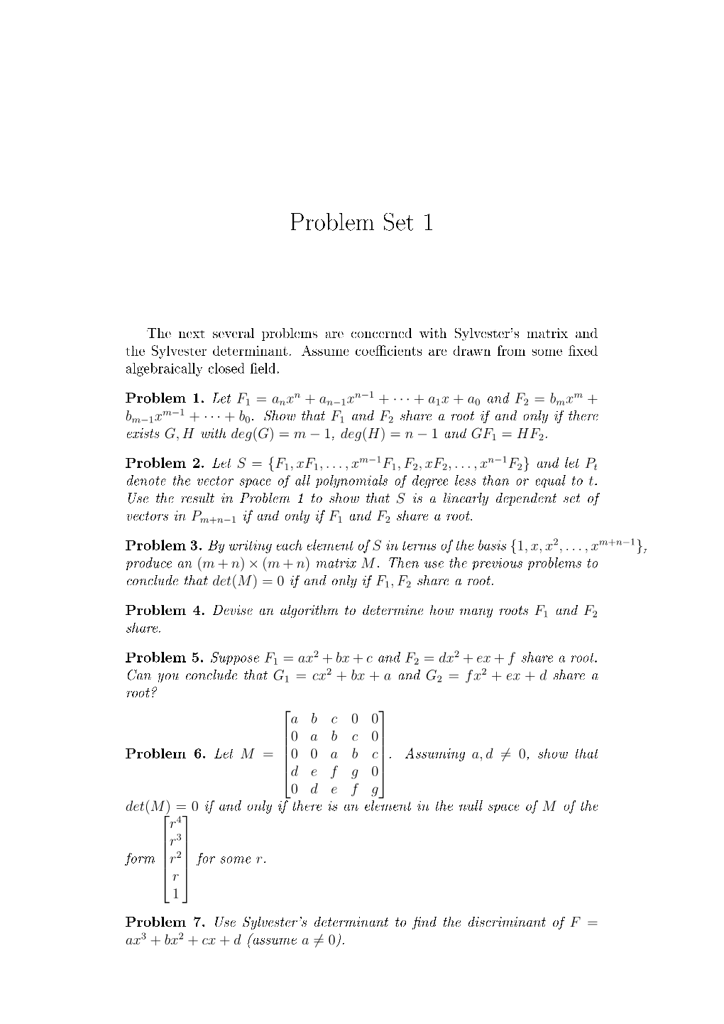 Problem Set 1