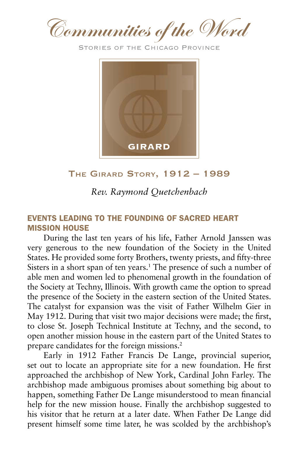 The Girard Story, 1912 – 1989 Rev