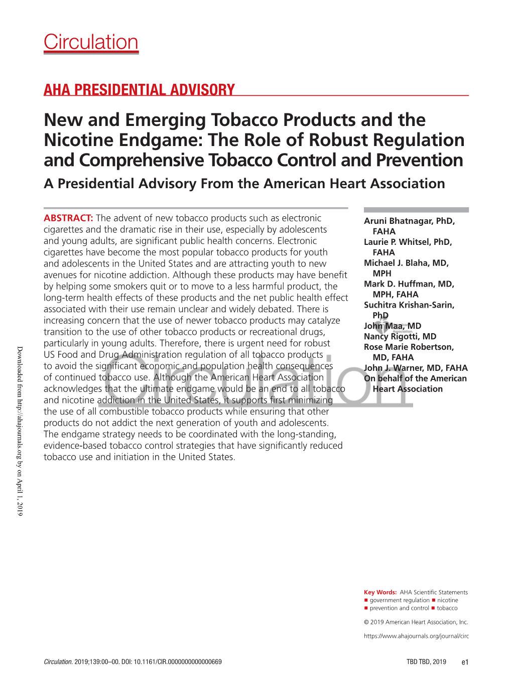 New and Emerging Tobacco Products