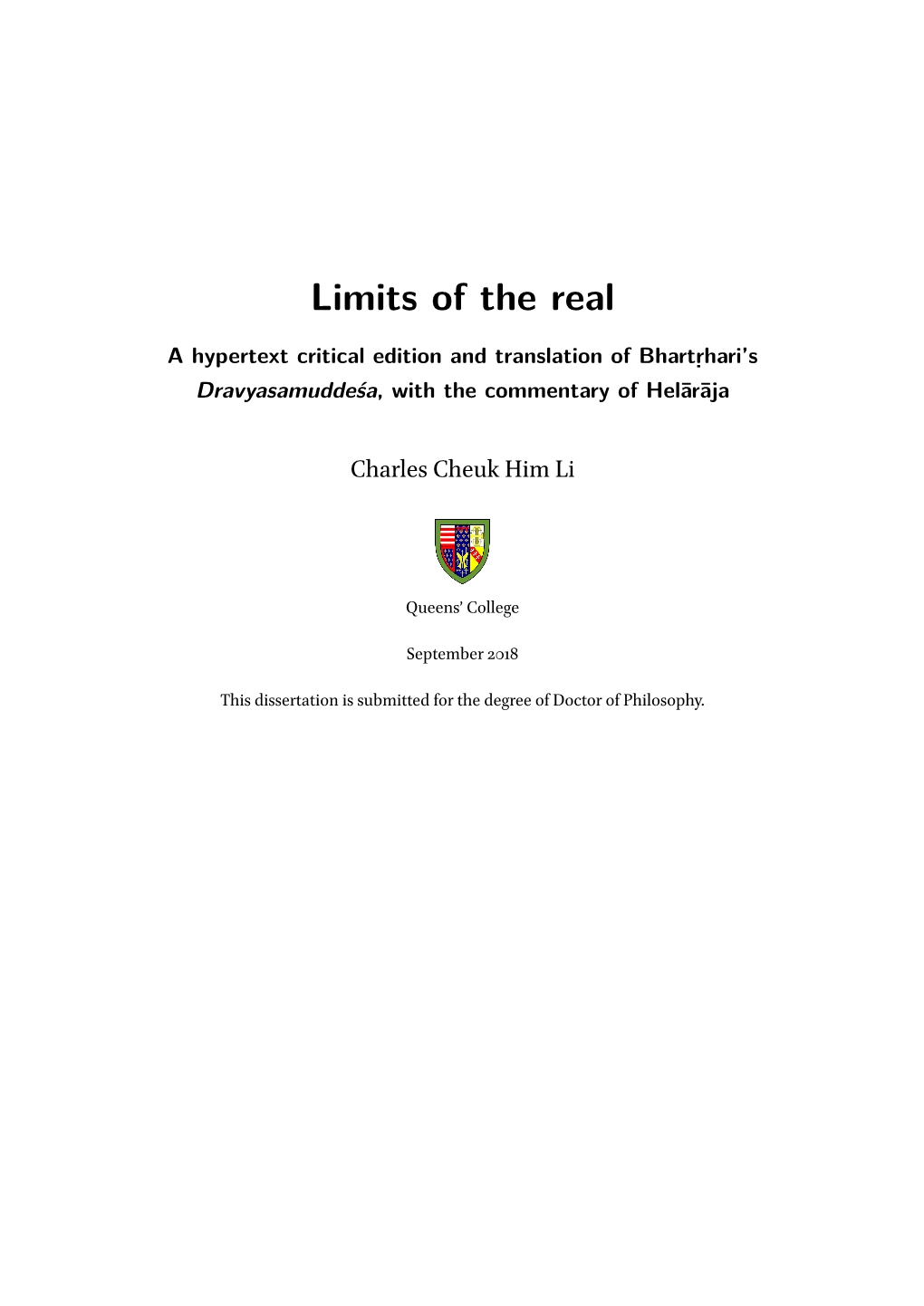 Limits of the Real