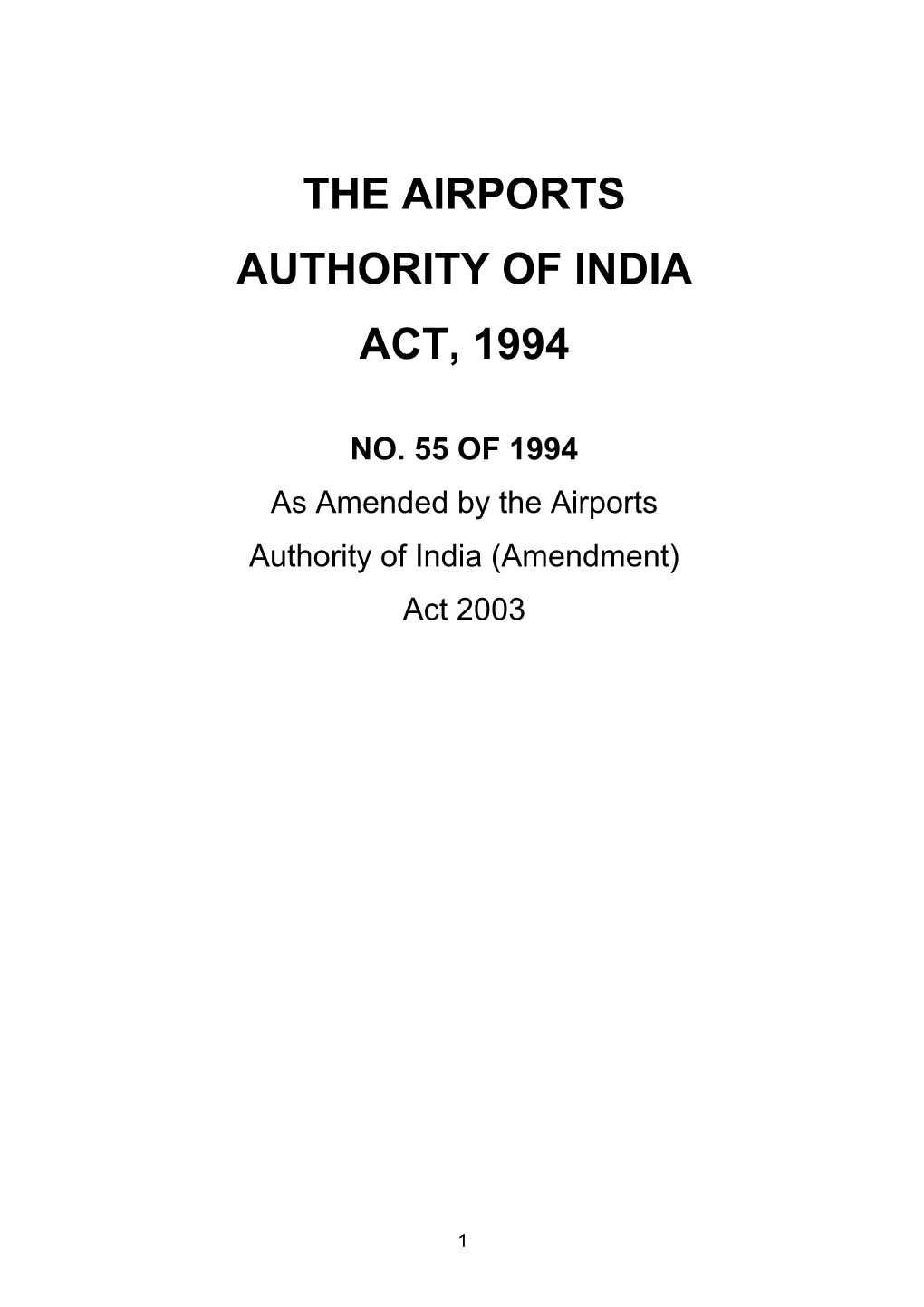 The Airports Authority of India Act, 1994