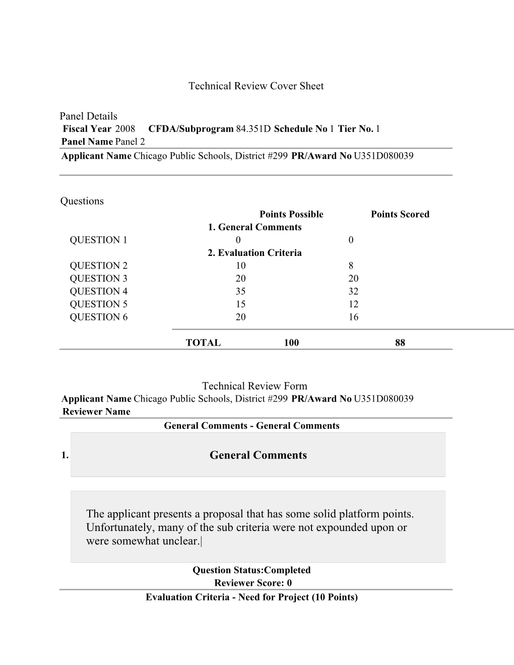 Chicago Public Schools Reviewer Comments (MS Word)