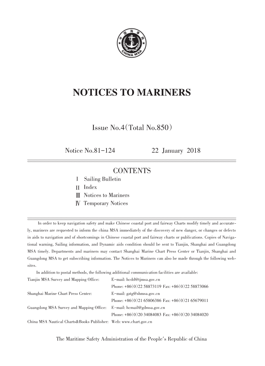 Notices to Mariners