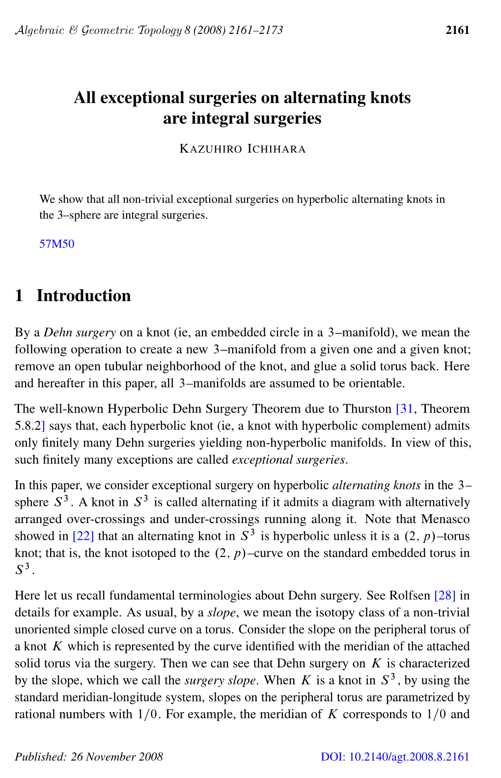 Exceptional Surgeries on Alternating Knots Are Integral Surgeries