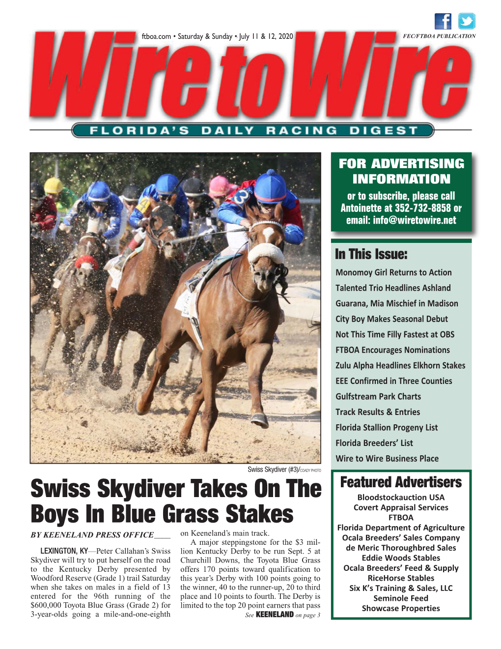 Swiss Skydiver Takes on the Boys in Blue Grass Stakes