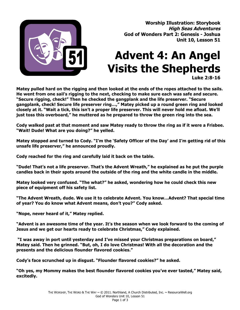 Advent 4: an Angel Visits the Shepherds Luke 2:8-16