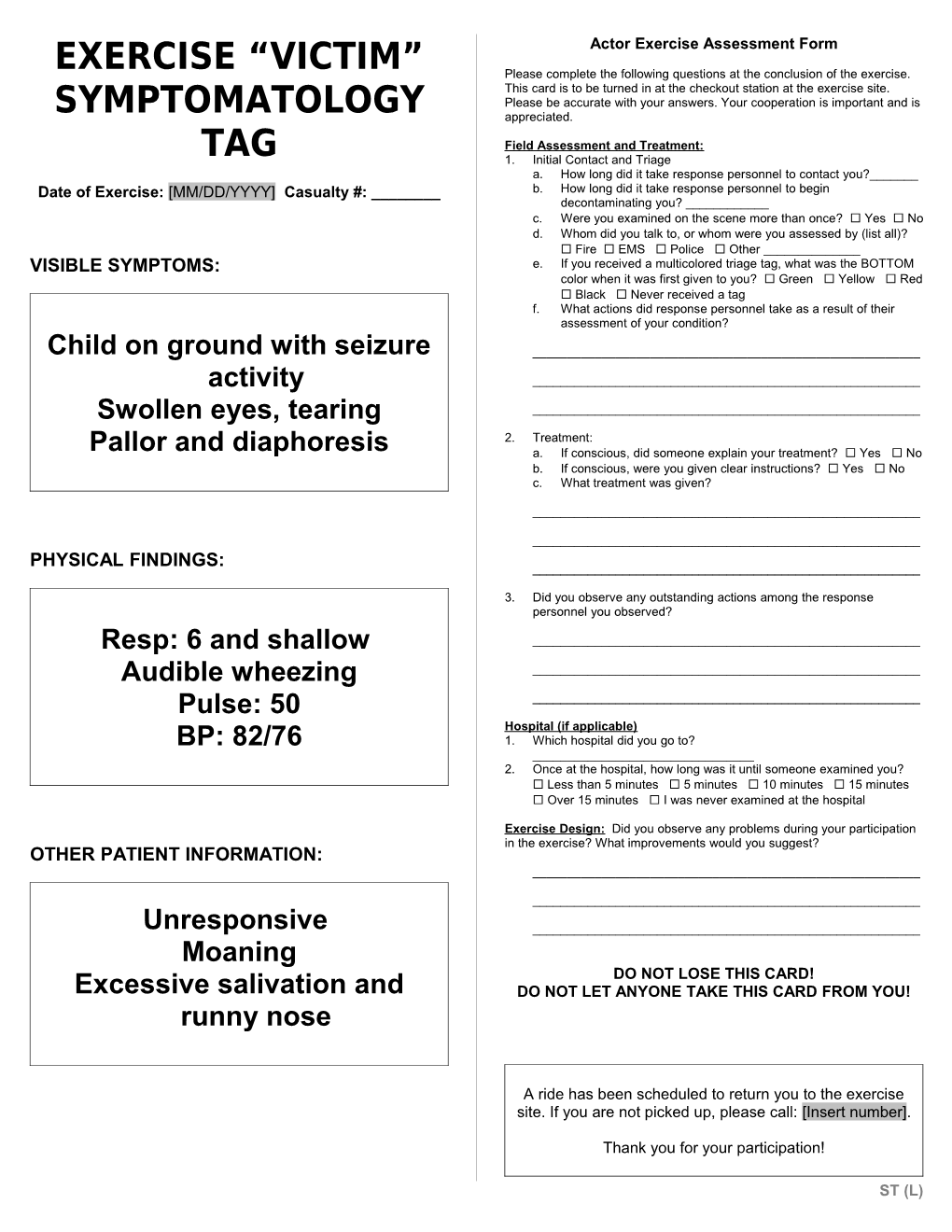 Labels - Severe Trauma Symptoms - Lewisite