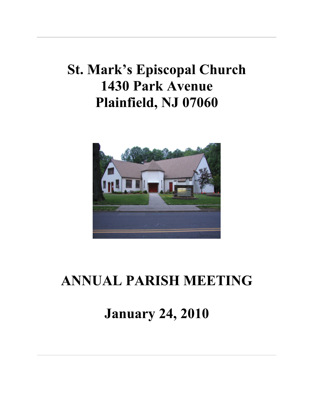 Annual Parish Meeting