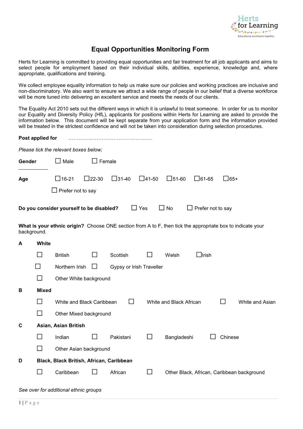 What Is Your Ethnic Group