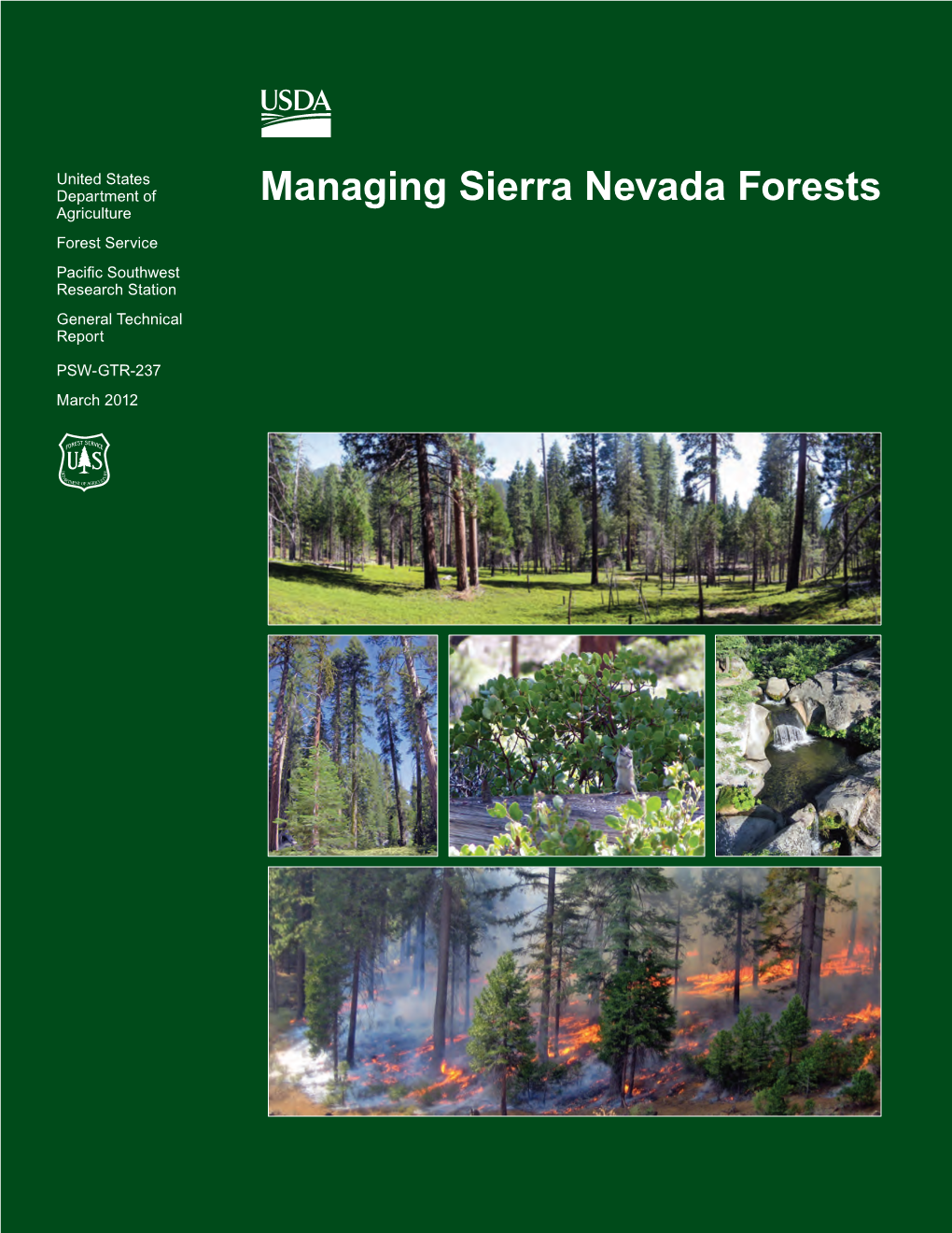 Managing Sierra Nevada Forests Agriculture Forest Service Pacific Southwest Research Station General Technical Report