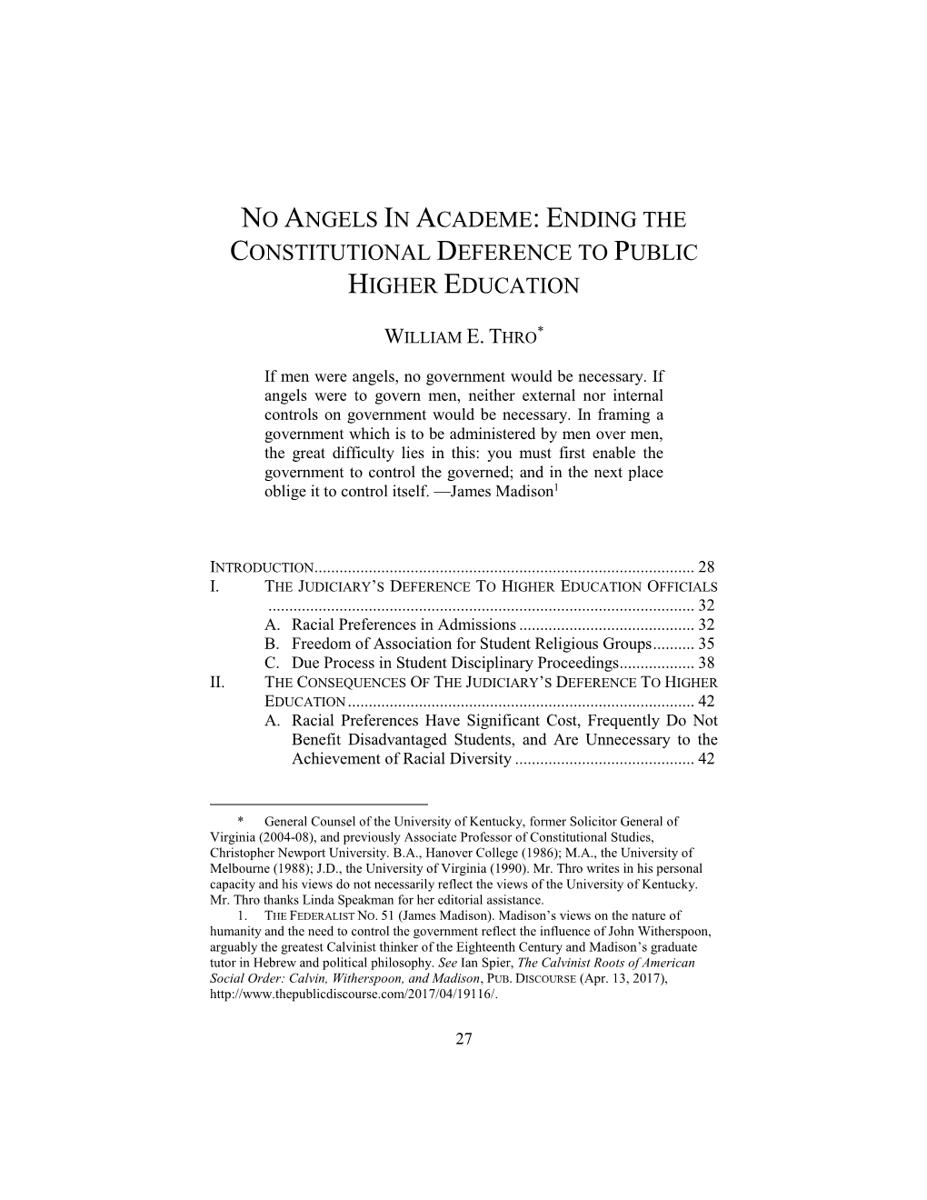 Ending the Constitutional Deference to Public Higher Education