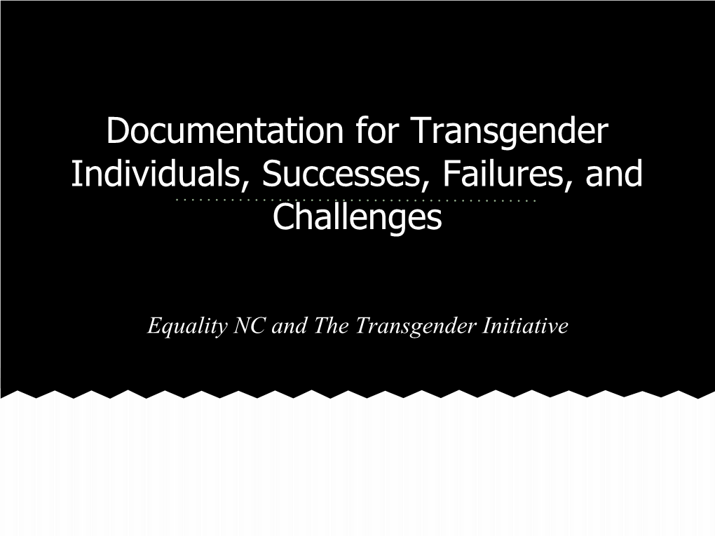 Trans Documentation Workshop