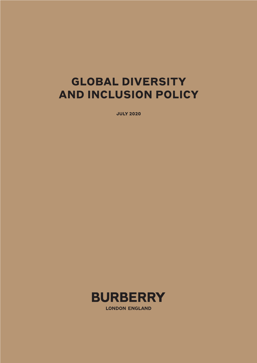 Global Diversity and Inclusion Policy