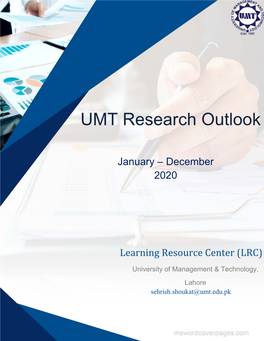 UMT Research Outlook