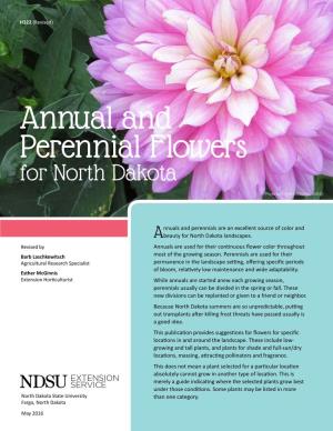 Annual and Perennial Flowers for North Dakota