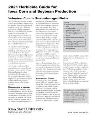 2021 Herbicide Guide for Iowa Corn and Soybean Production