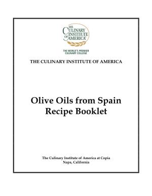 Olive Oils from Spain Recipe Booklet