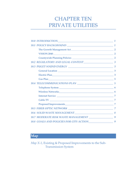 Chapter Ten – Private Utilities