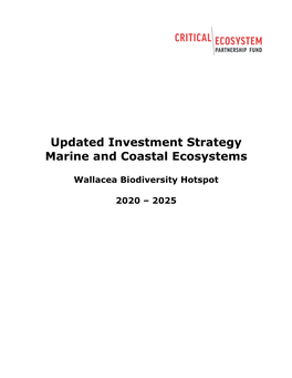 Updated Investment Strategy Marine and Coastal Ecosystems