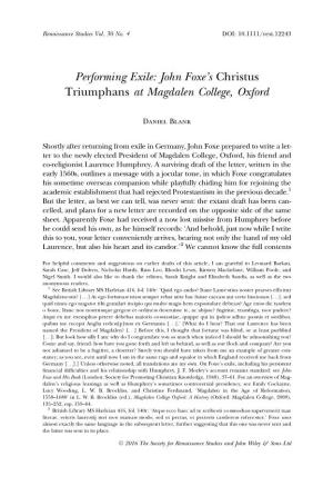 S Christus Triumphans at Magdalen College, Oxford