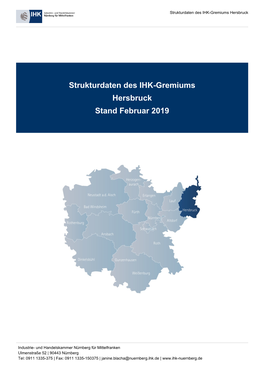 Strukturdaten Des IHK-Gremiums Hersbruck Stand Februar 2019