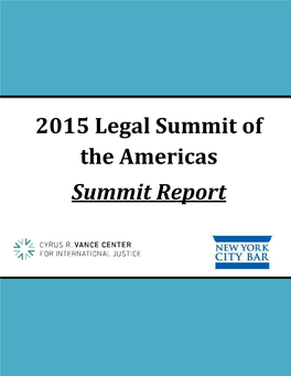 2015 Legal Summit of the Americas Summit Report