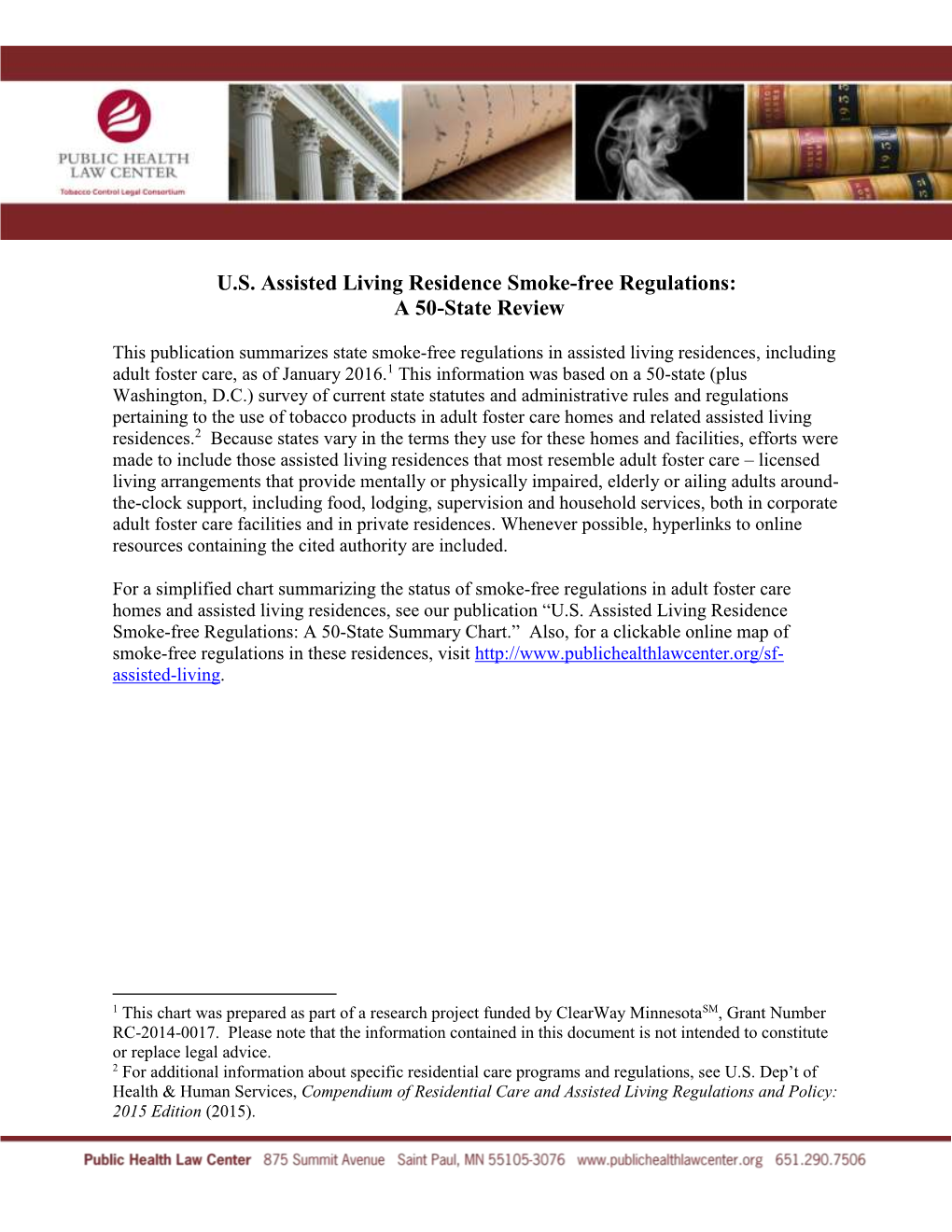 US Assisted Living Residence Smoke-Free Regulations