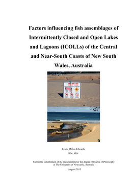 Factors Influencing Fish Assemblages of Intermittently Closed and Open Lakes and Lagoons (Icolls) of the Central and Near-South Coasts of New South