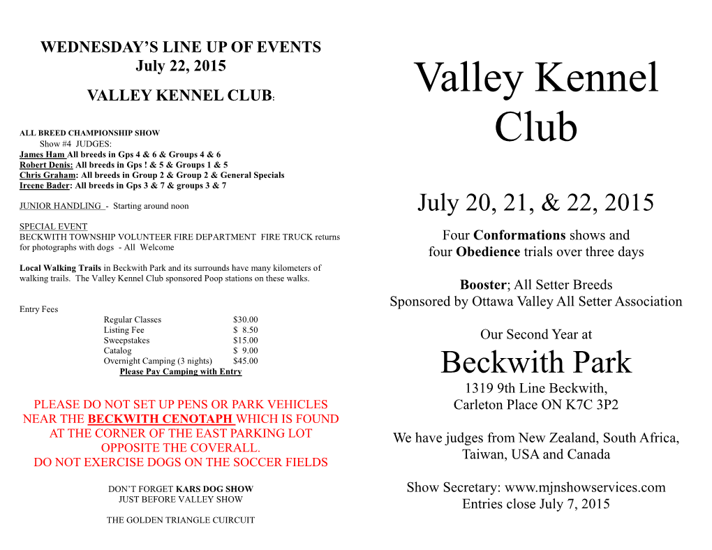 Valley Kennel Club