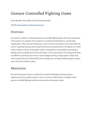 Gesture Controlled Fighting Game