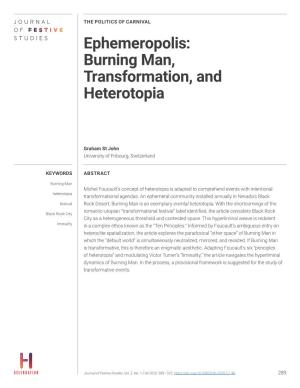 Burning Man, Transformation, and Heterotopia