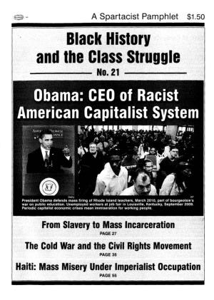 Obama: CEO of Racist American Capitalist System