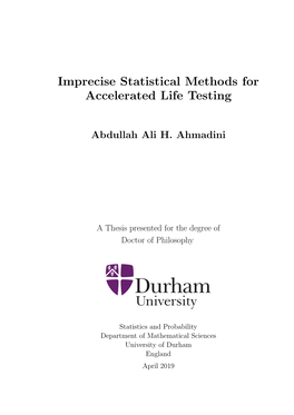 Imprecise Statistical Methods for Accelerated Life Testing