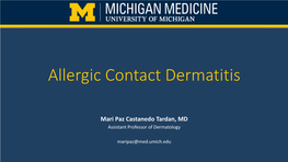 Allergic Contact Dermatitis in Women